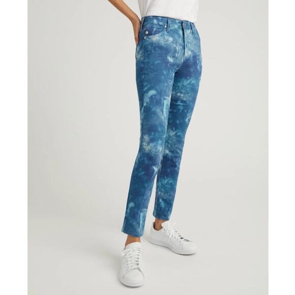 AG Adriano Goldschmied The Mari Abstract Tie Dye Night Rain Jeans Size 27 - Picture 11 of 12